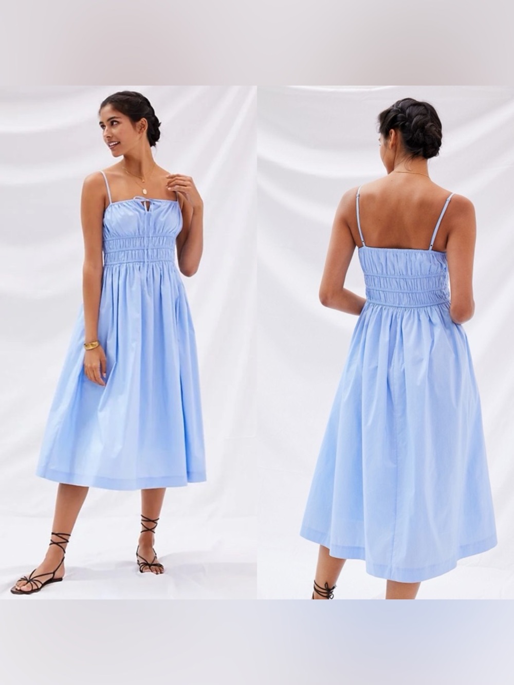 Anthropologie Light Blue Midi Sundress